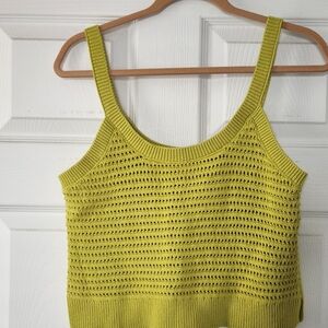 Abercrombie & Fitch Lime Green Knit Crop Tank Top